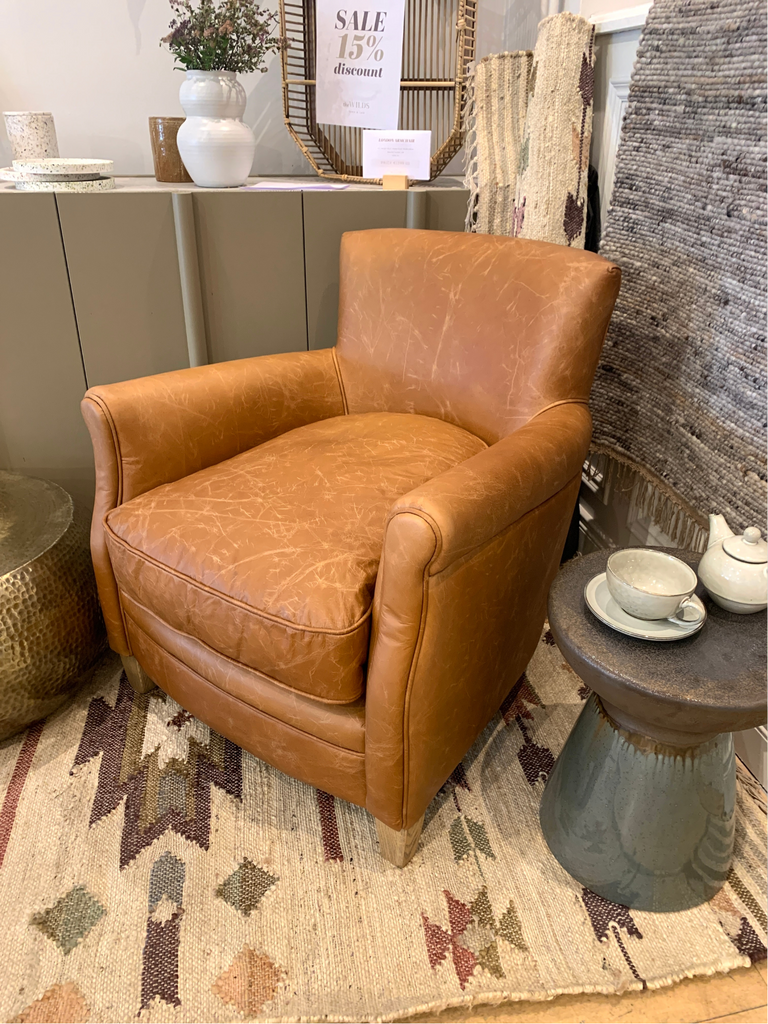 London Tan Leather Chair