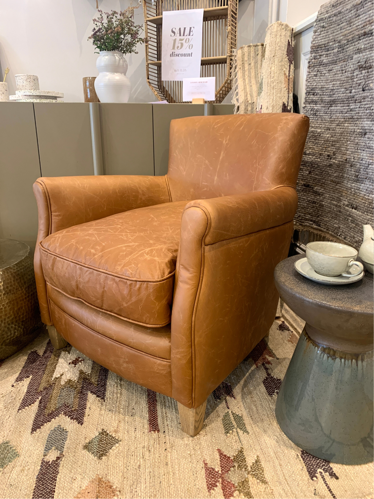 London Tan Leather Chair