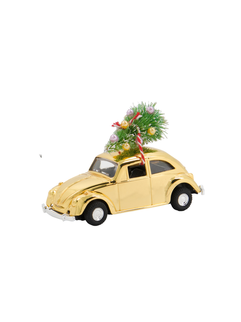 Gold Car Christmas Decoration