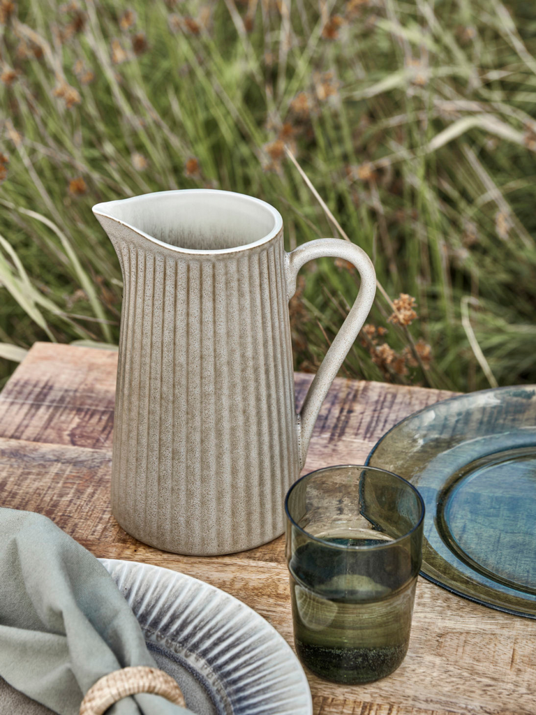 Pleat Jug Small - Grey Brown