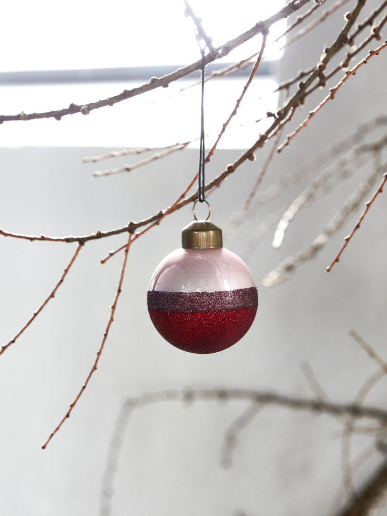 Stripe Pink/Red Christmas Decoration