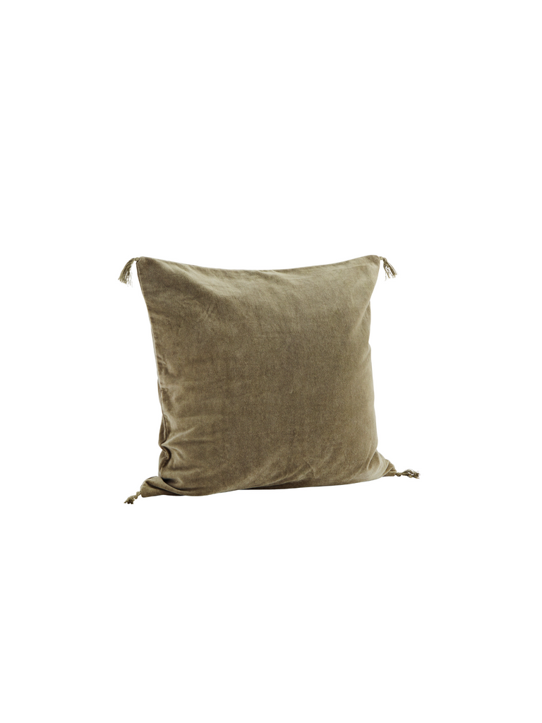 Velvet Cushion Cover with Tassels