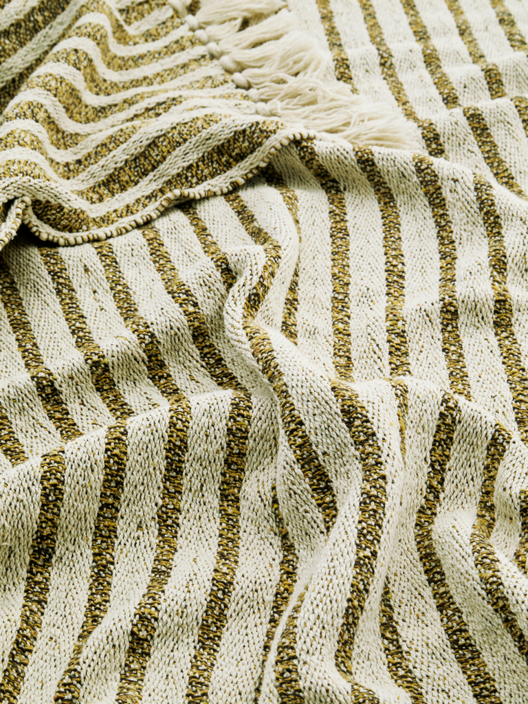 Recycled Striped Throw